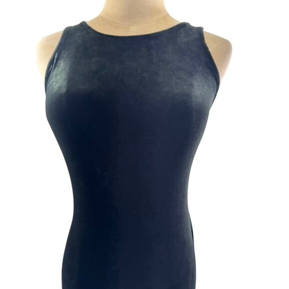 "To Die For"  Black Velvet Open Strappy Back SZ 4 Formal Vampire Dark Romance - Picture 2 of 16